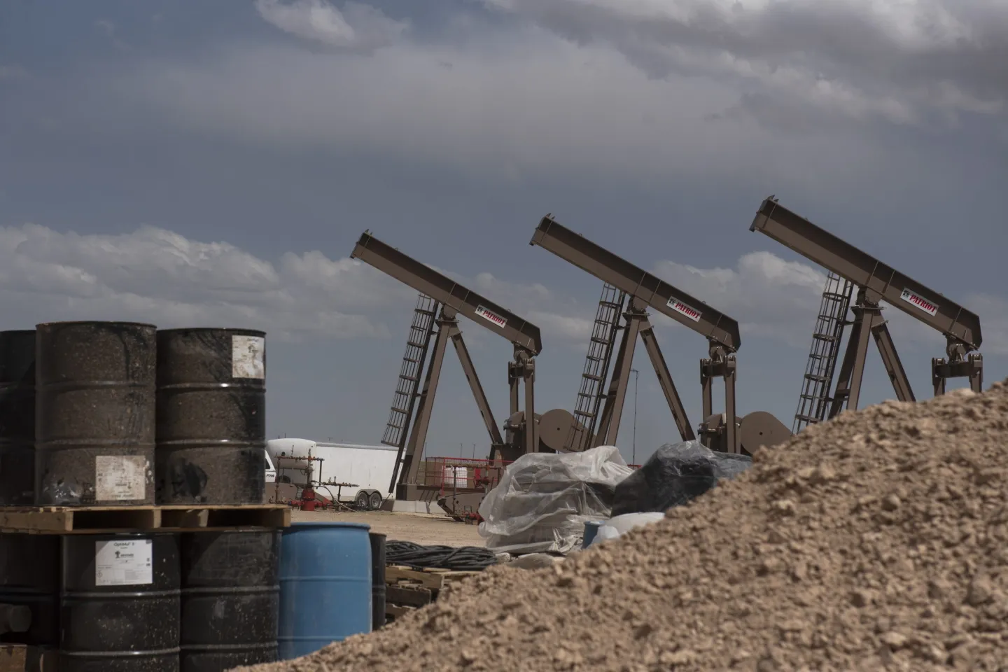Pumpjacks are pictured at Diamondback Energy&#039;s operations in the Permian Basin.
