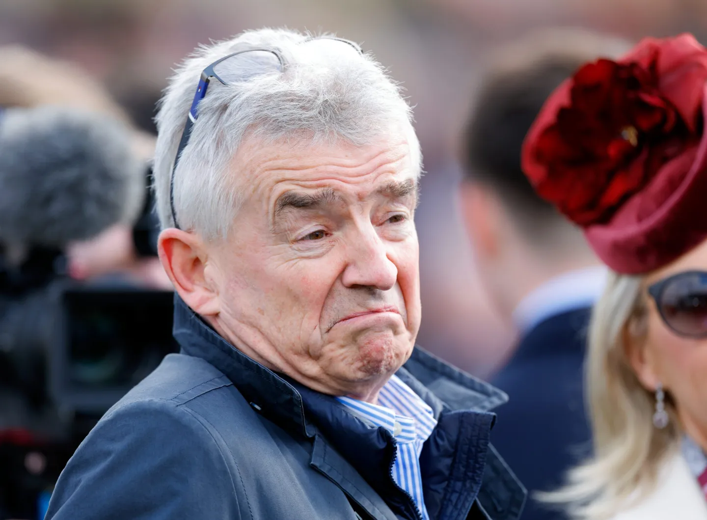 Michael O'Leary attends day 1 'Champion Day' of the Cheltenham Festival at Cheltenham Racecourse on March 11, 2025 in London, England.