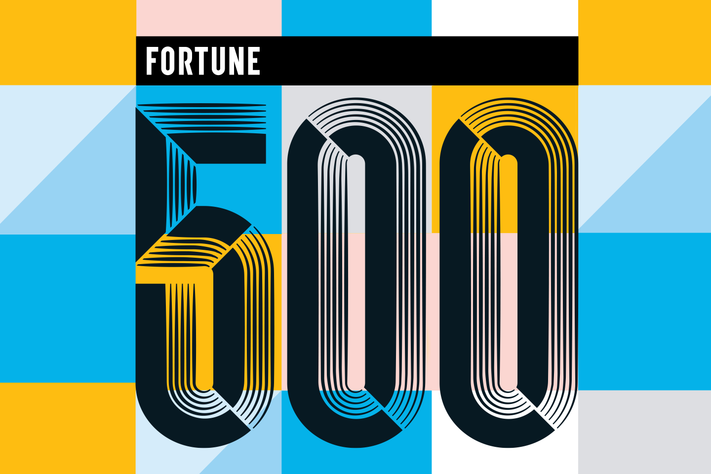 colored boxes and large 500 number with Fortune 极速赛车官网168 logo